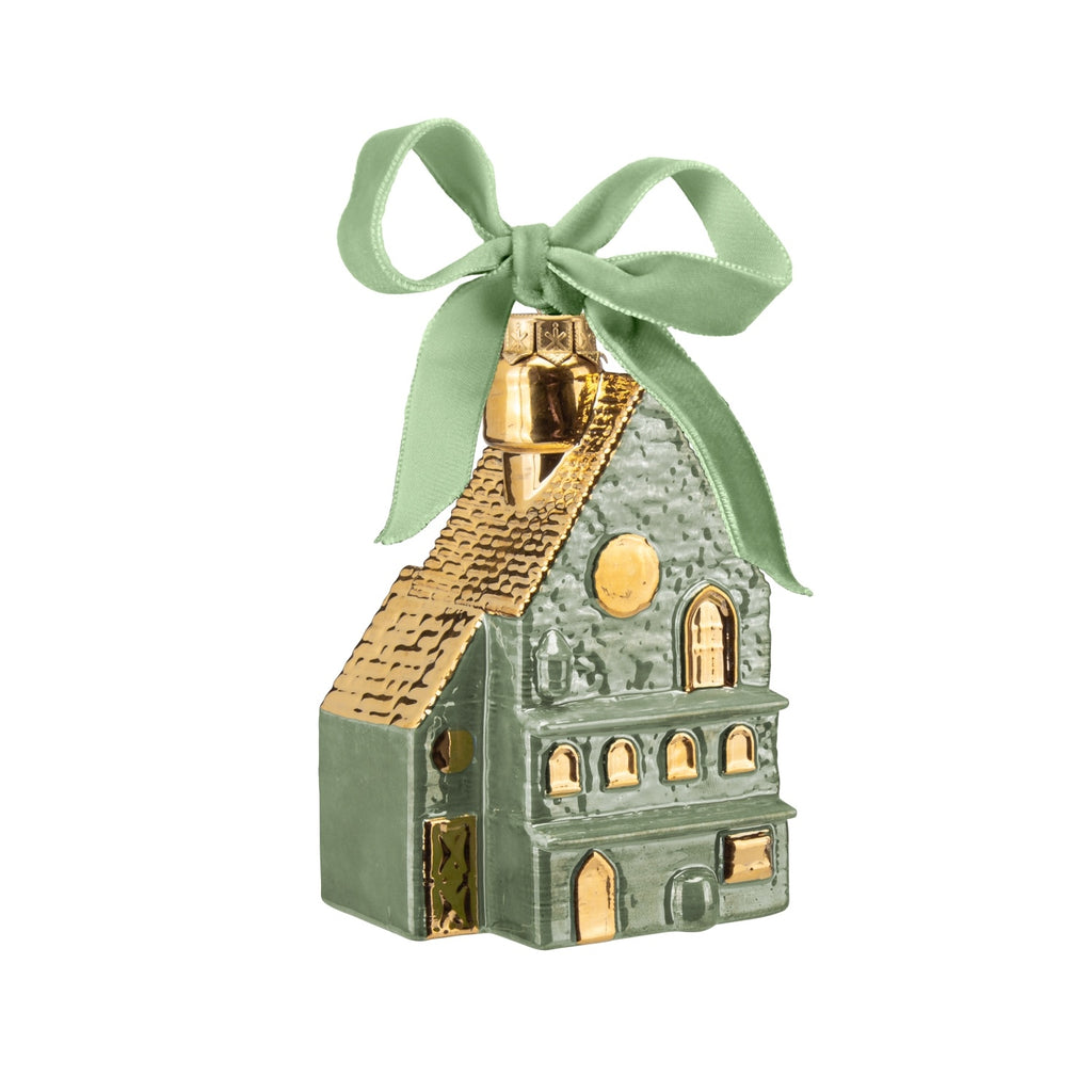 Dream House Hanging Decoration - Pearly Green & Gold