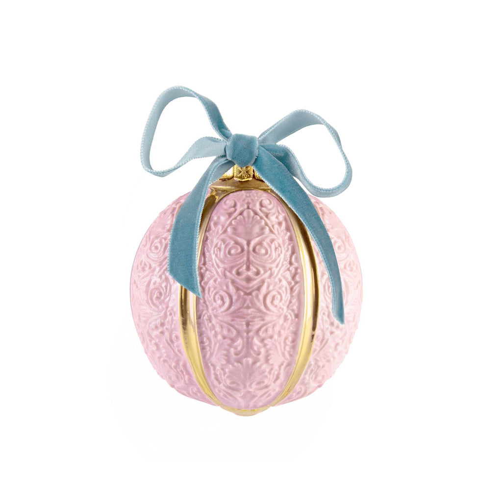 Amour Christmas Bauble - Pink & Gold