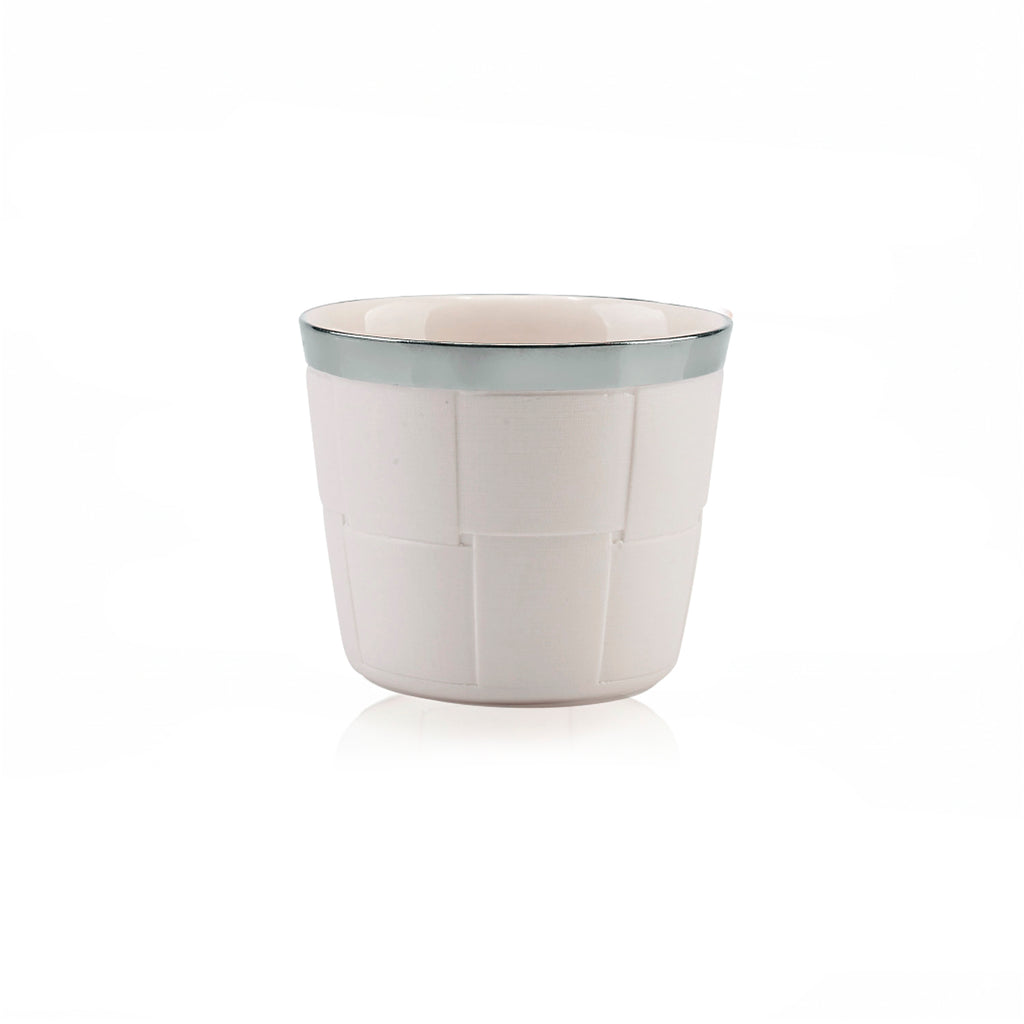 Chess Glass - White & Platinum