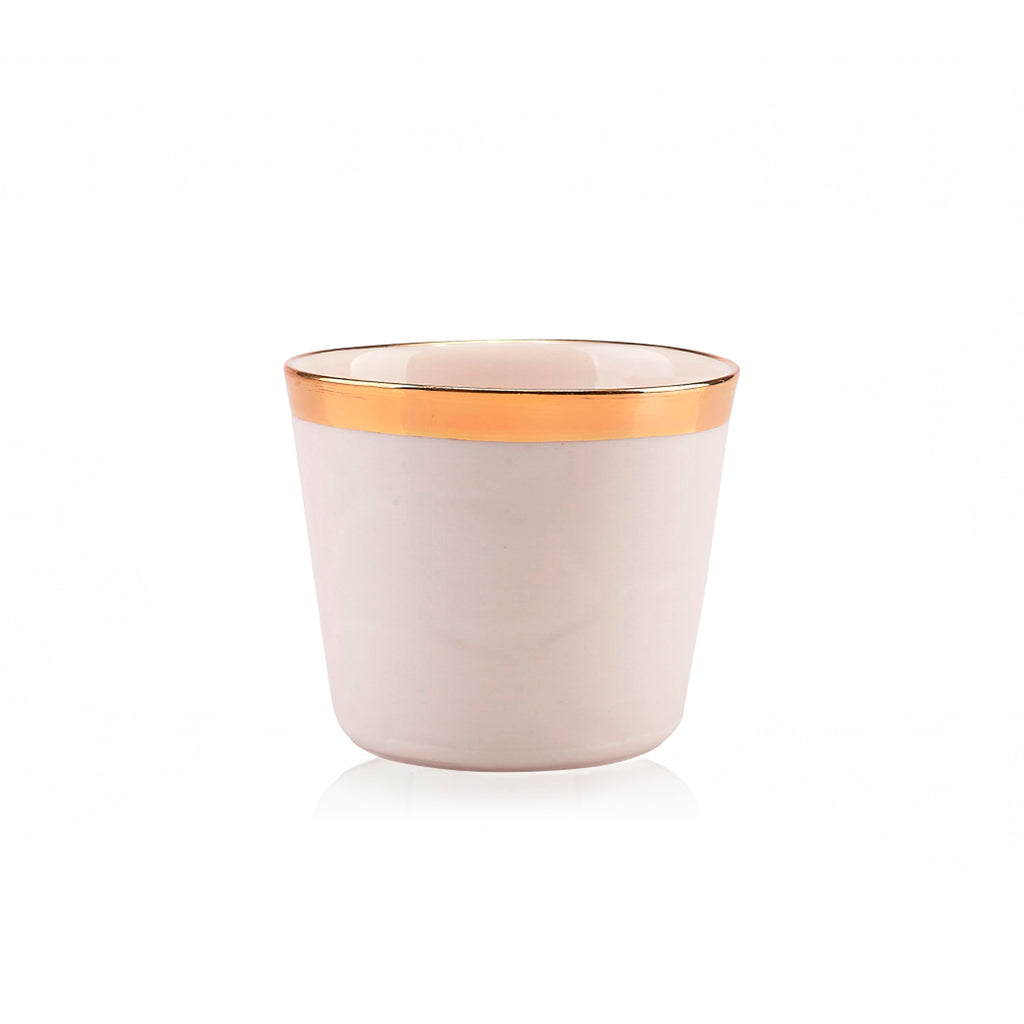 Laguna Glass - White & Gold