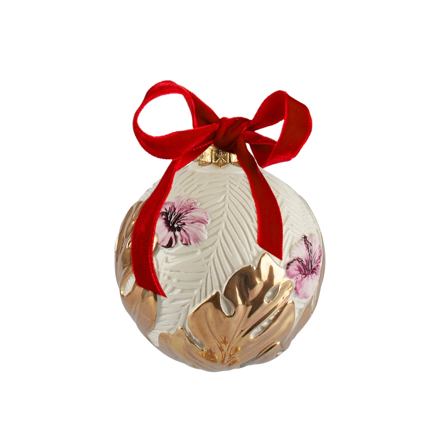 Acapulco Christmas Bauble - White & Gold