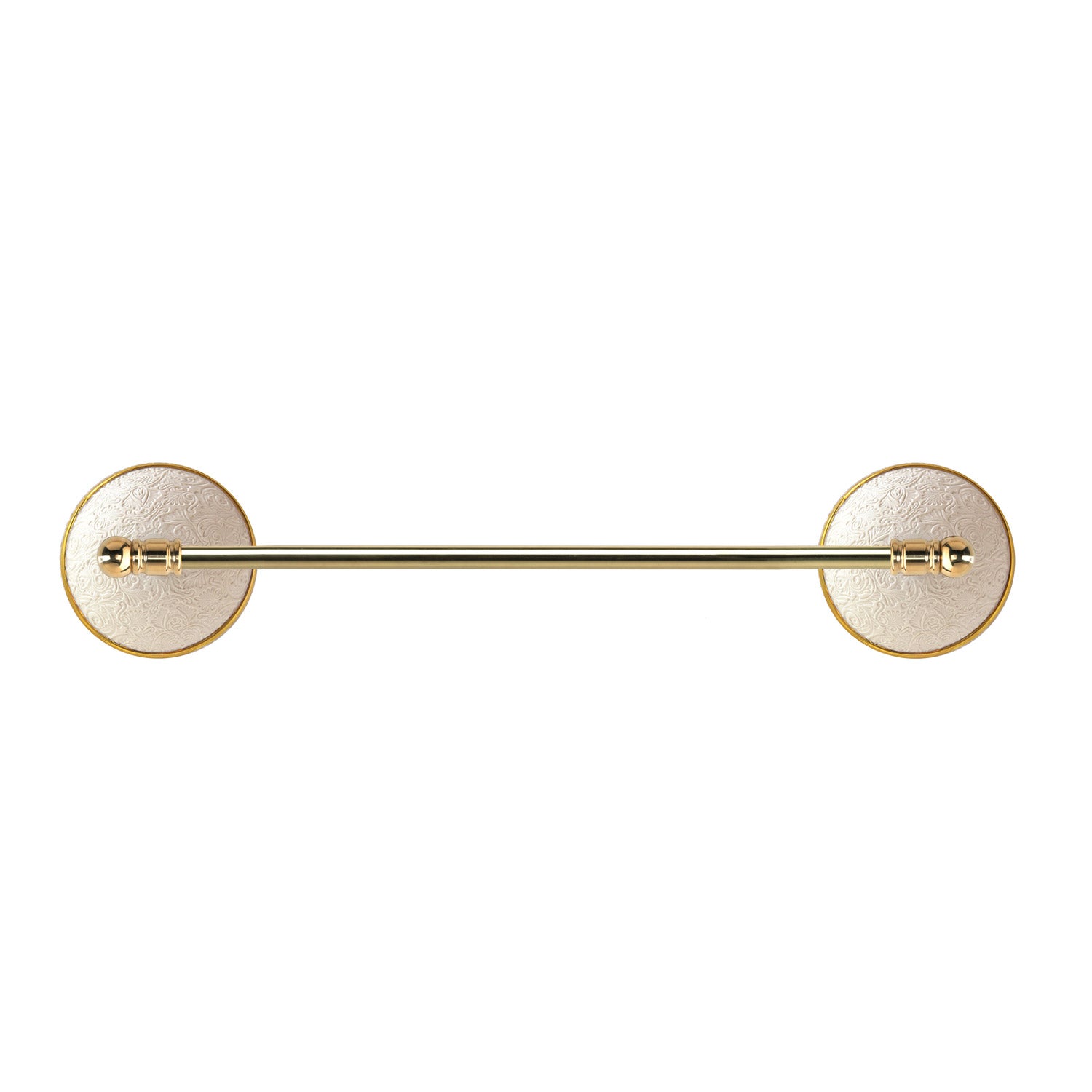 Amour Medium Towel Rail - White & Gold