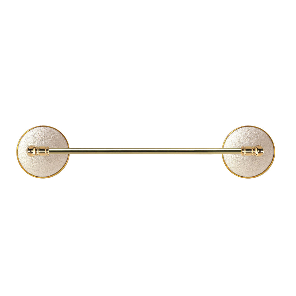 Amour Medium Towel Rail - White & Gold