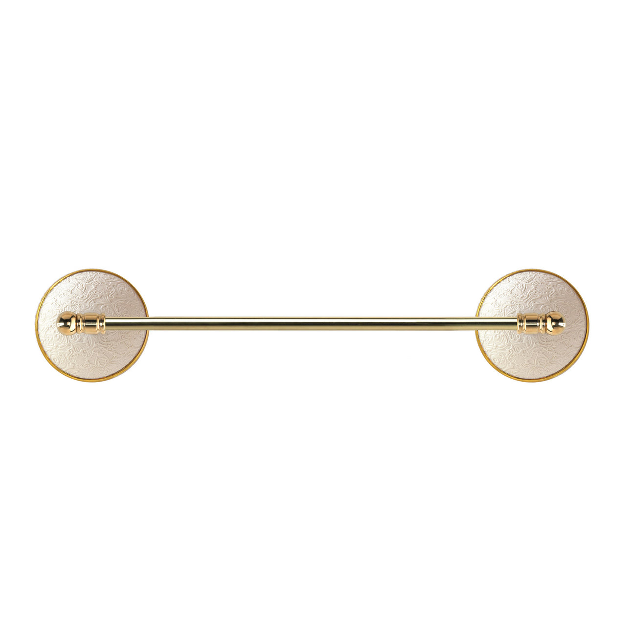 Amour Medium Towel Rail - White &amp; Gold 