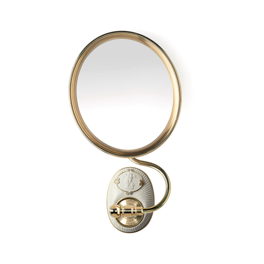 Amalfi Wall Mirror - White & Gold