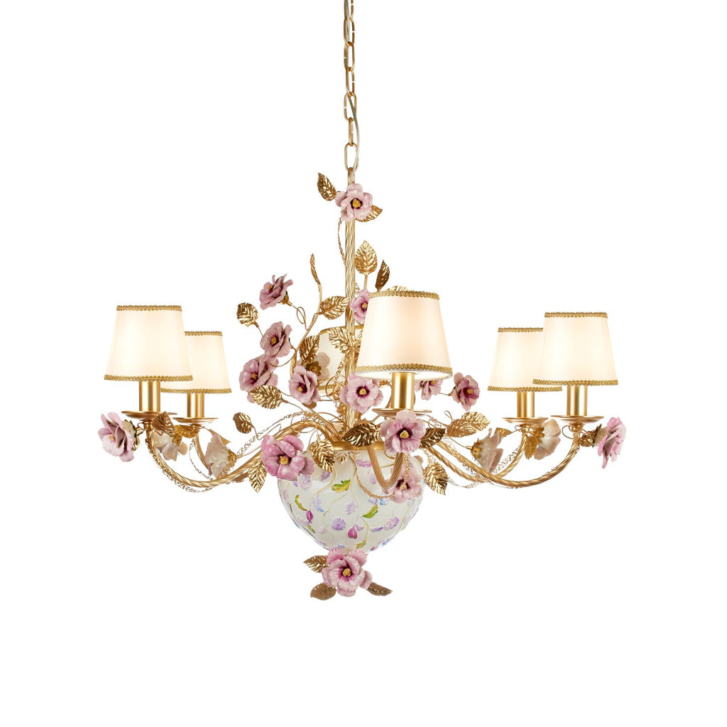 Taormina Multicolor & Gold 6 Lights Chandelier