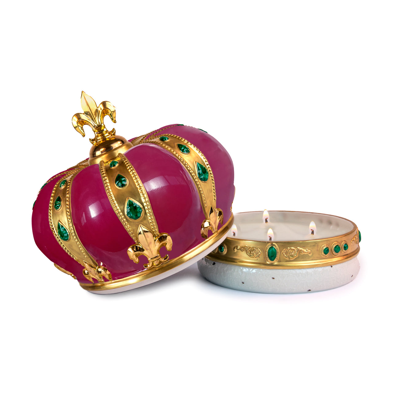 Crown Royal Scented Candle - Fuchsia &amp; Gold 
