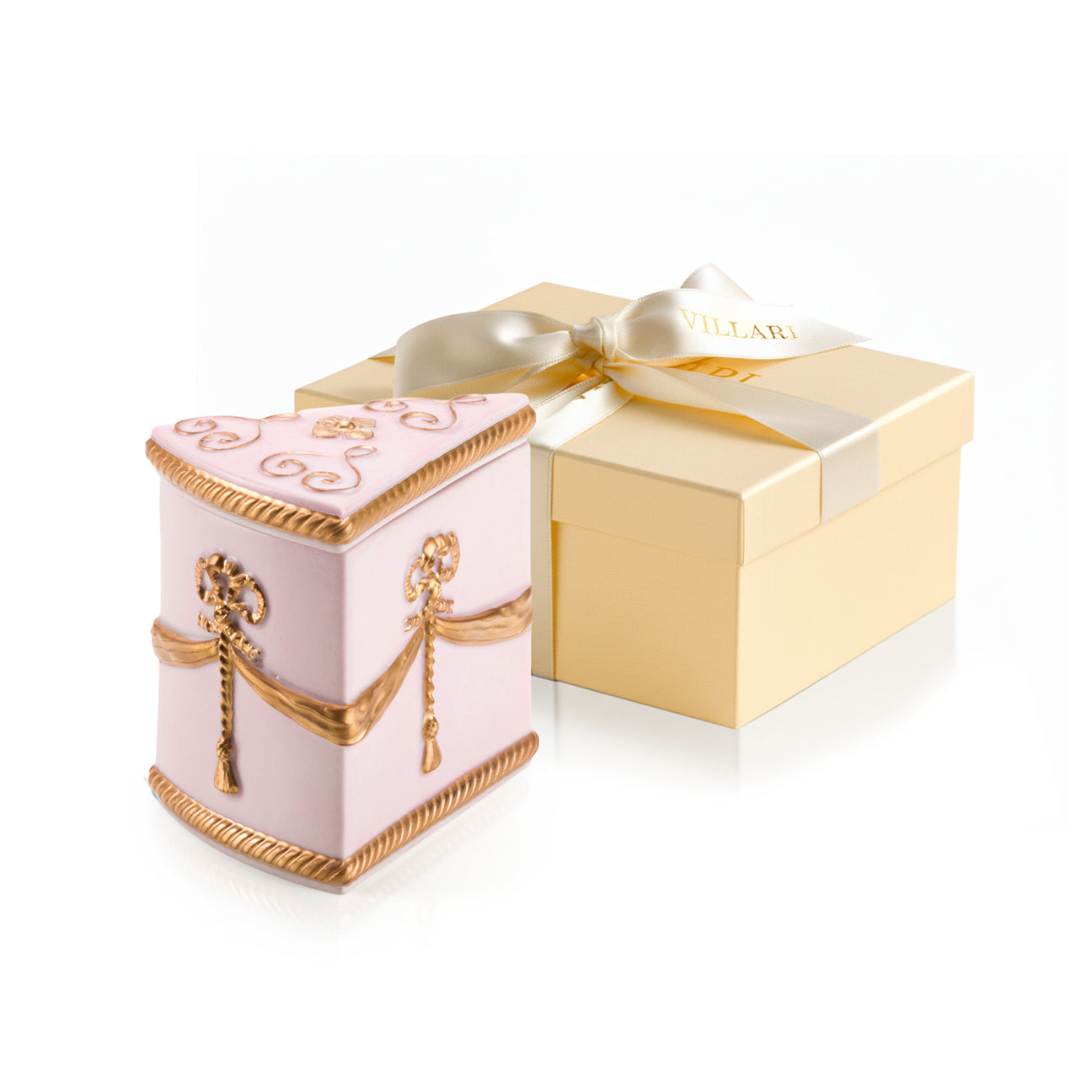 Cake Scented Candle  - Baby Pink &amp; Gold 