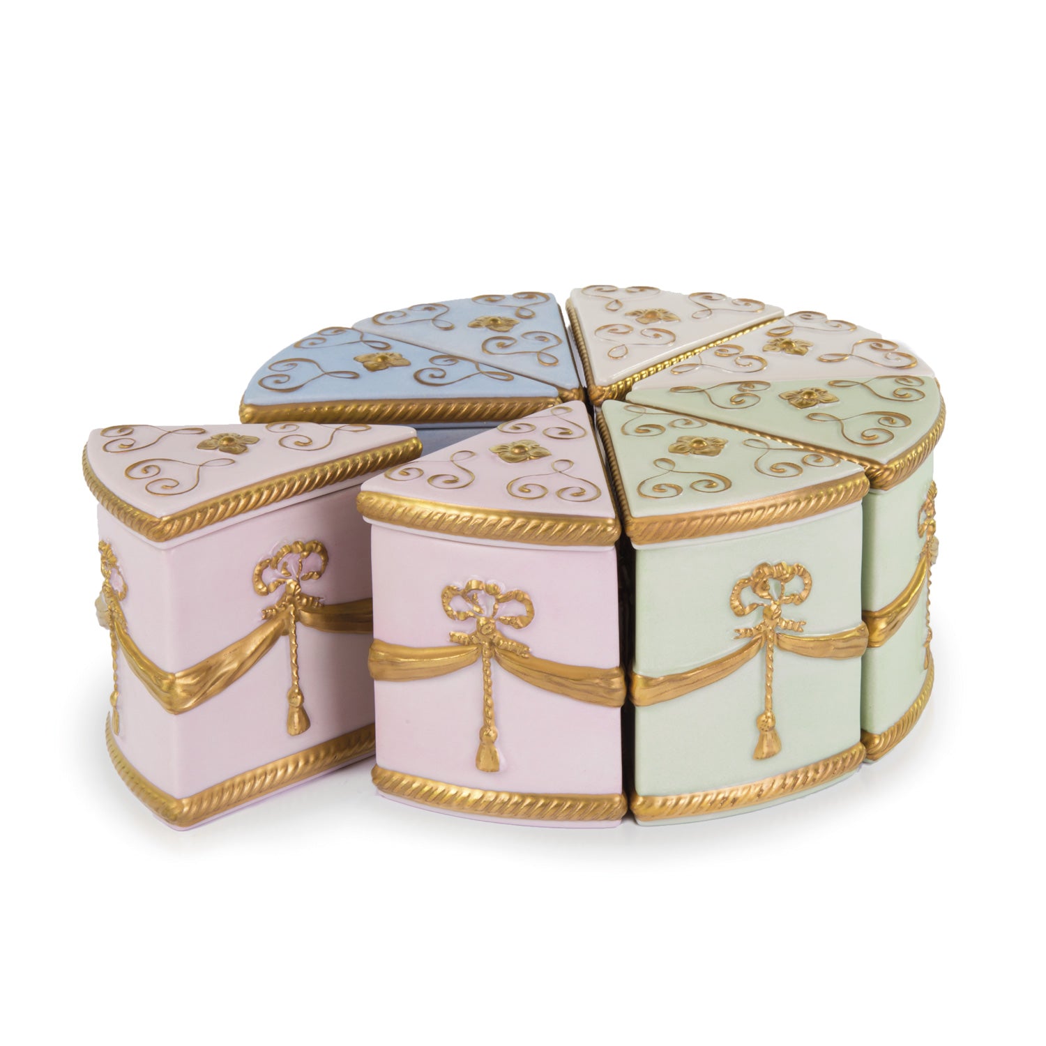 Cake Scented Candle  - Spring Green & Gold