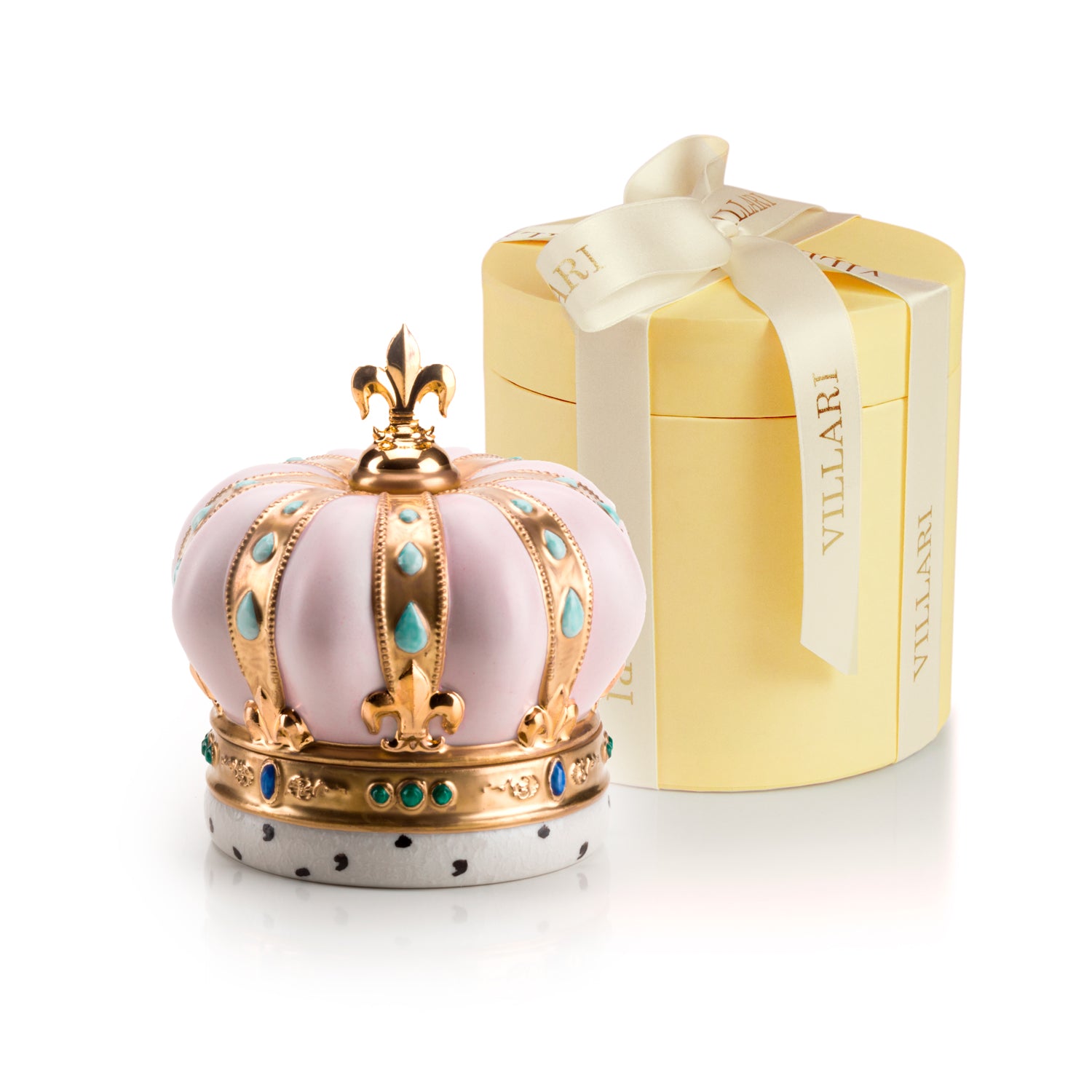 Crown Scented Candle - Pink & Gold