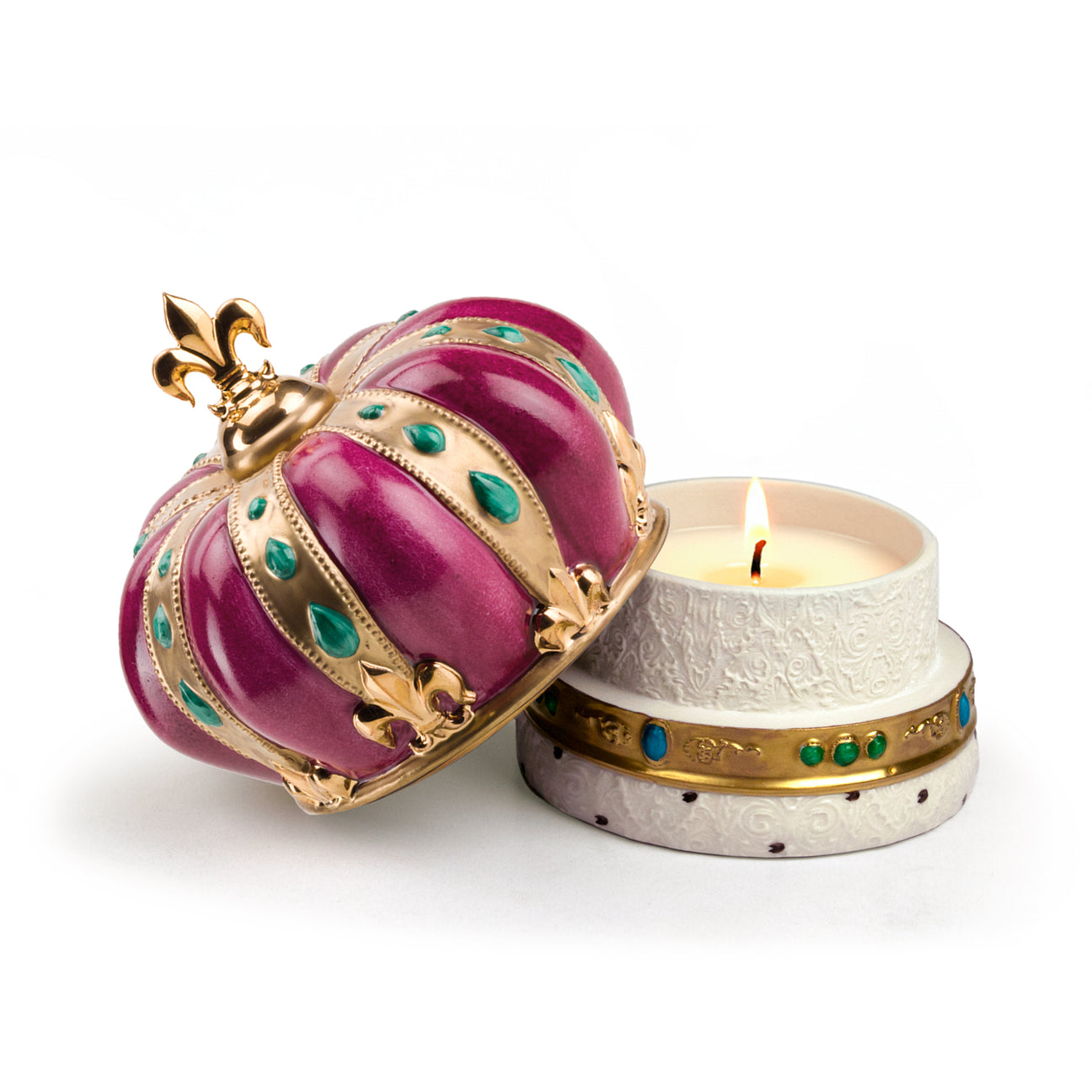 Crown Scented Candle - Fuchsia &amp; Gold 