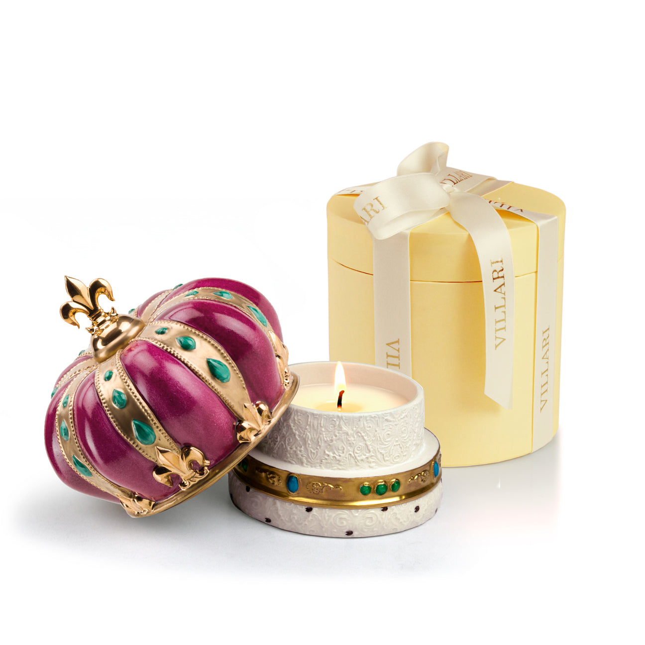 Crown Scented Candle - Fuchsia &amp; Gold 