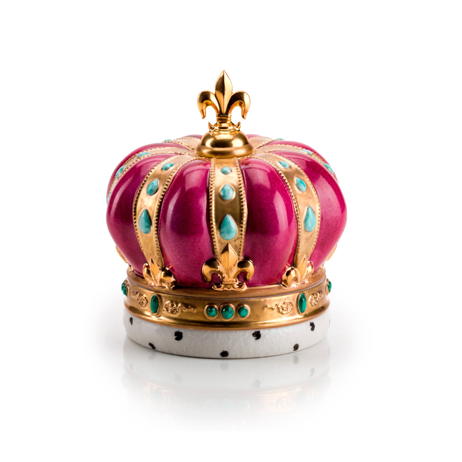 Crown Scented Candle - Fuchsia & Gold