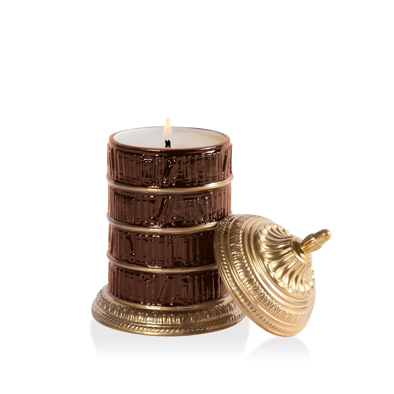 Library Scented Candle - Brown &amp; Gold 