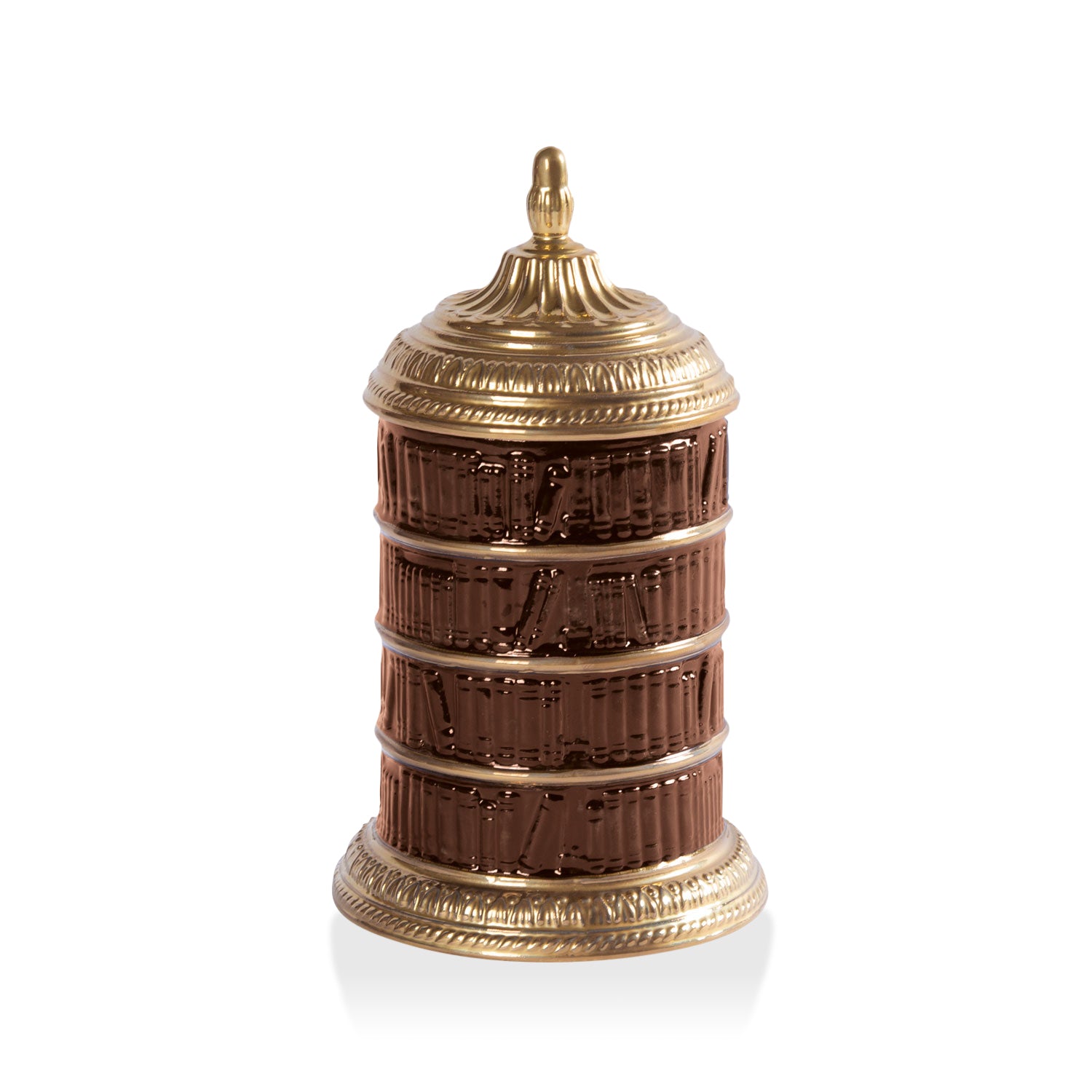 Library Scented Candle - Brown & Gold