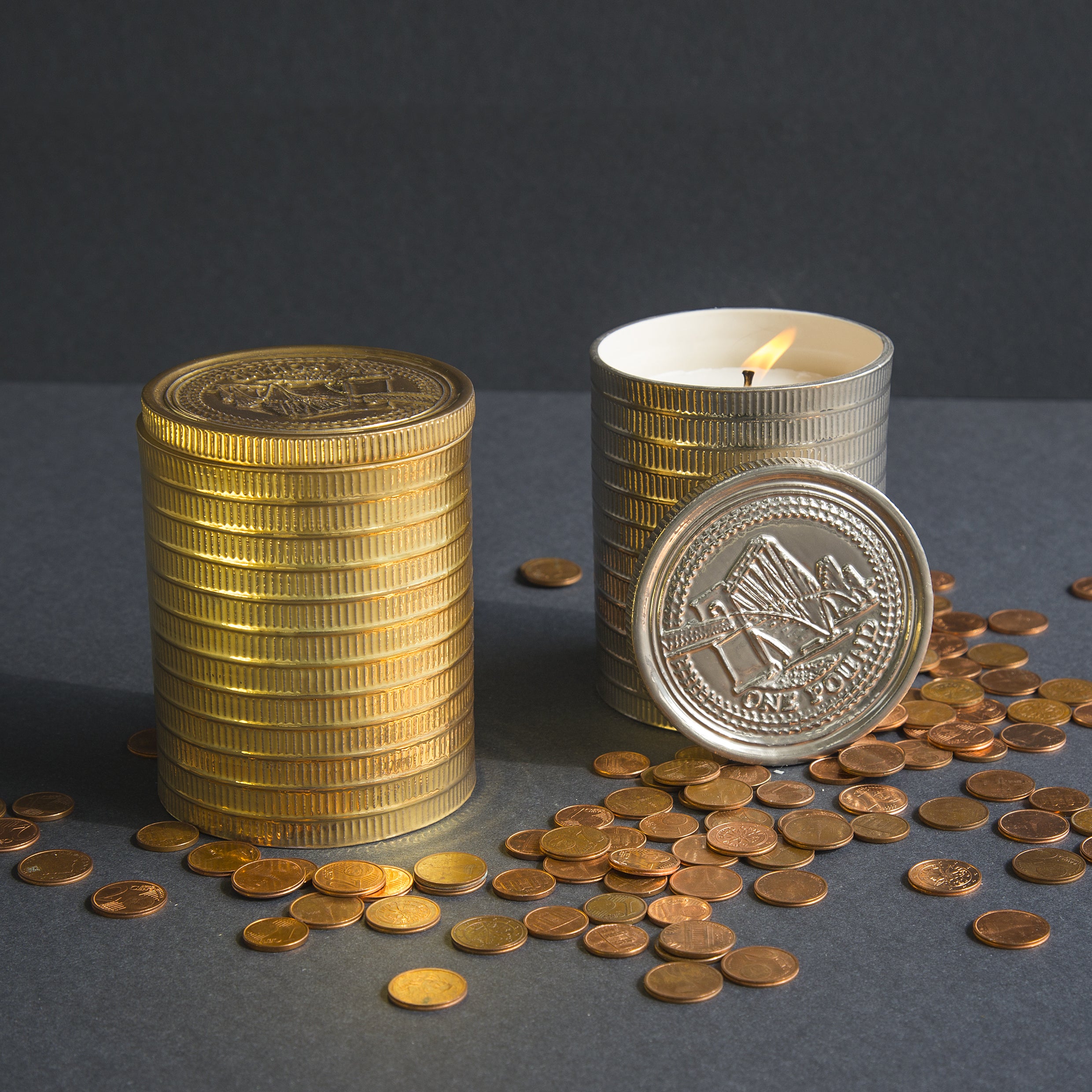 Coin Box Scented Candle - Platinum