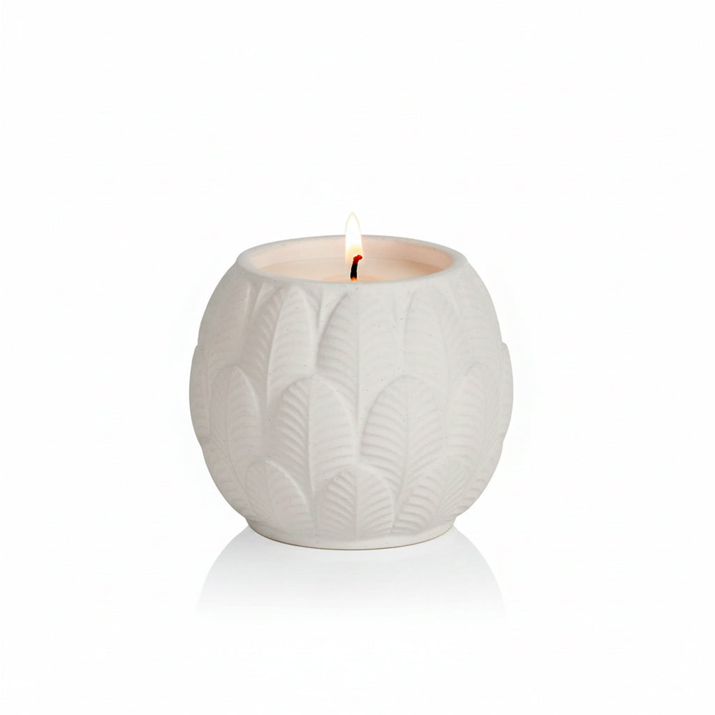 Peacock Baby Scented Candle  - White