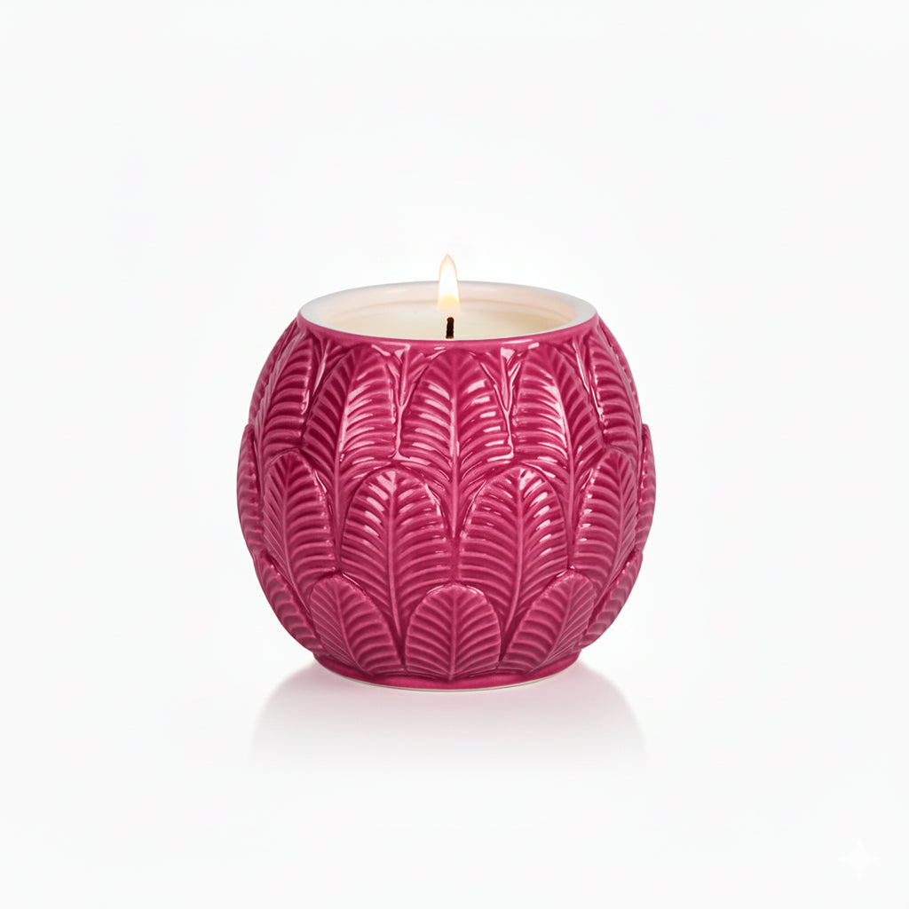 Peacock Baby Scented Candle  - Fuchsia