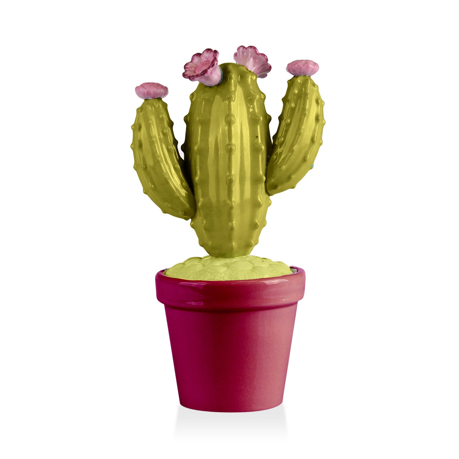 Mexican Cactus Scented Candle - Green & Fuchsia