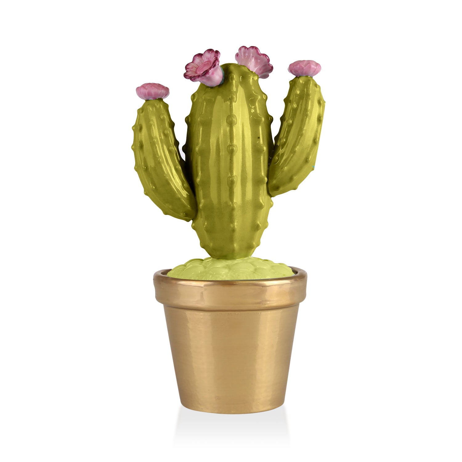 Mexican Cactus Scented Candle - Green & Gold