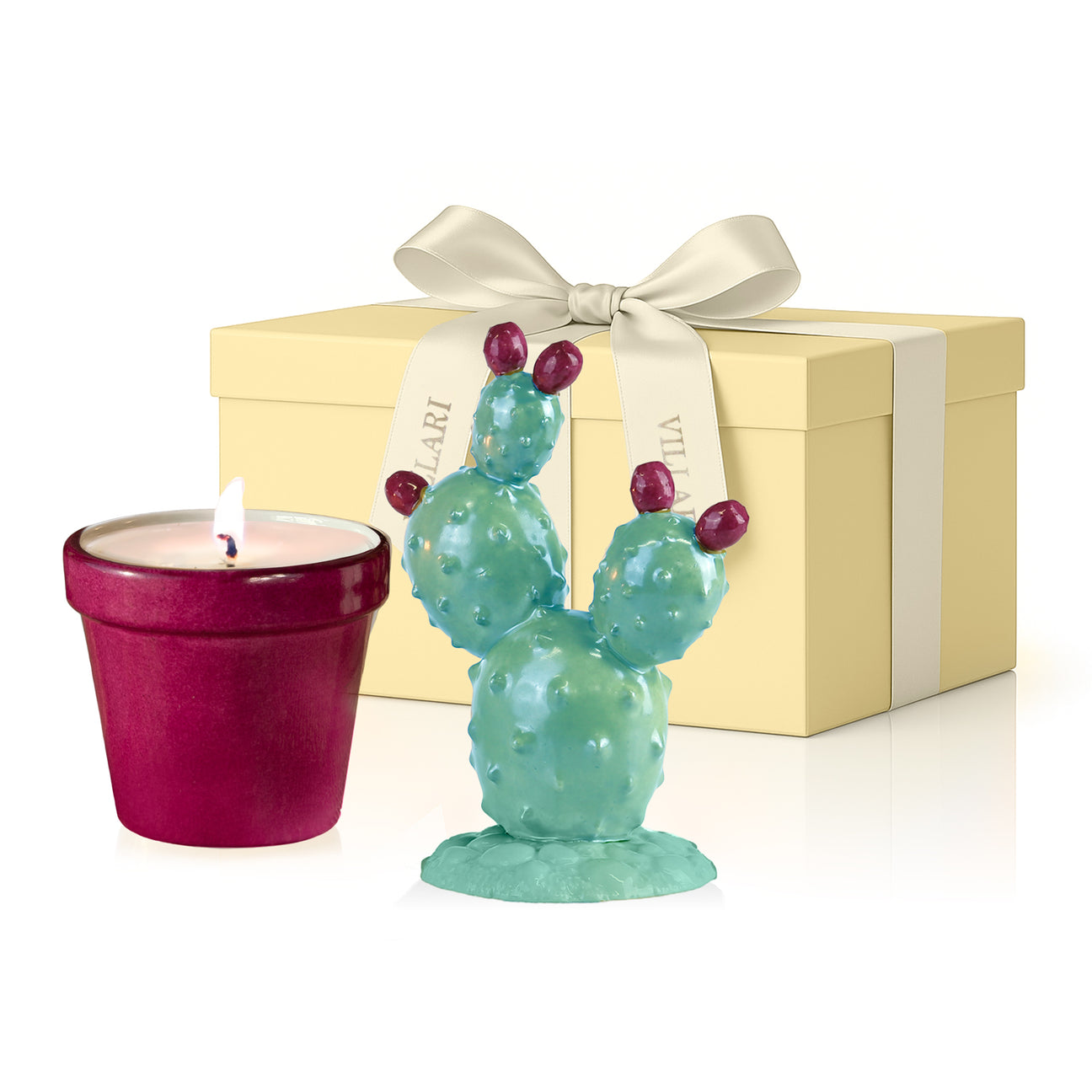 Prickly Pearl Scented Candle - Aquamarine &amp; Fuchsia 