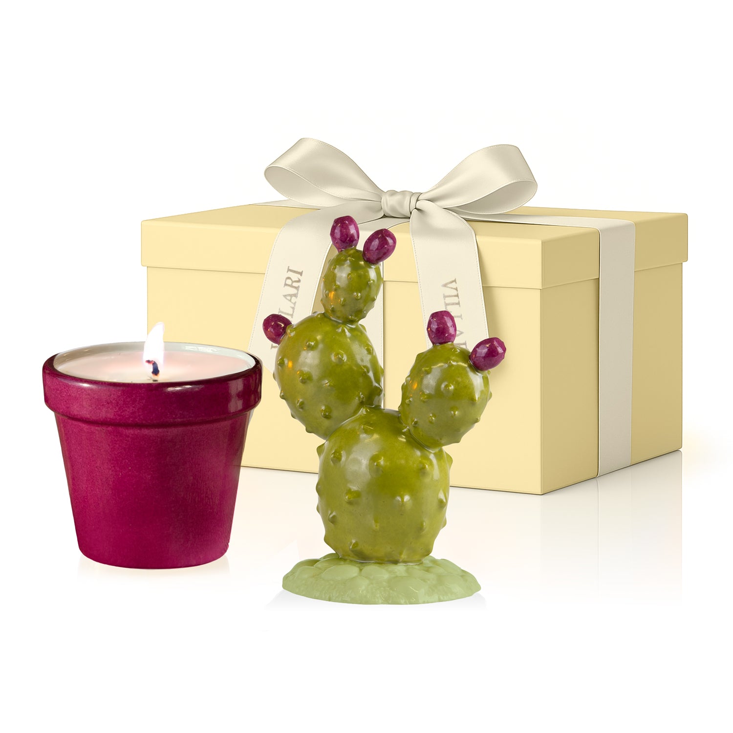 Prickly Pearl Scented Candle - Green & Fuchsia