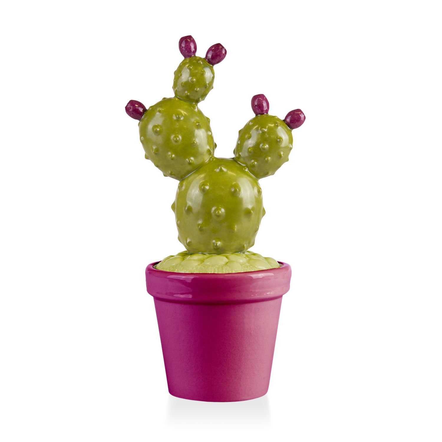 Prickly Pearl Scented Candle - Green & Fuchsia