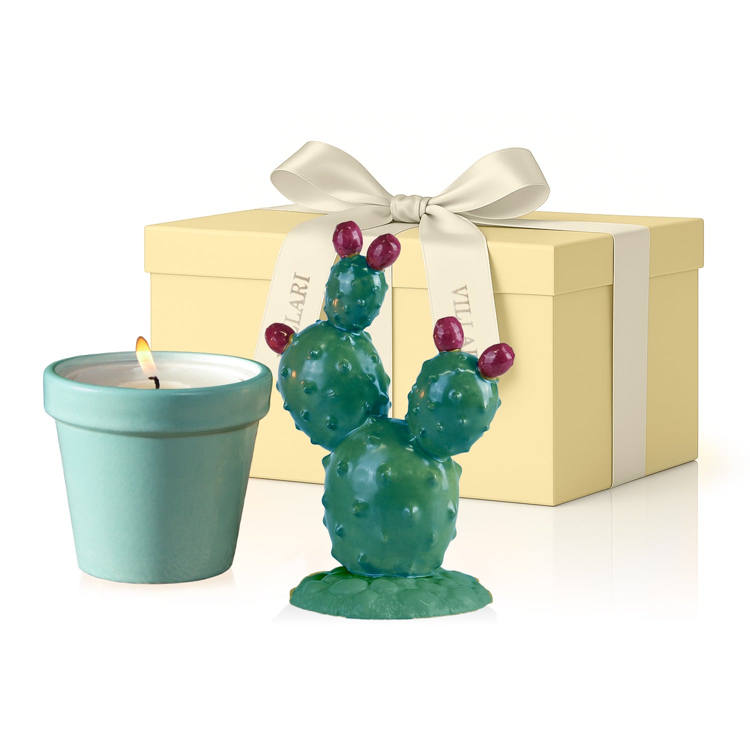 Prickly Pearl Scented Candle - Peacock Green & Aquamarine