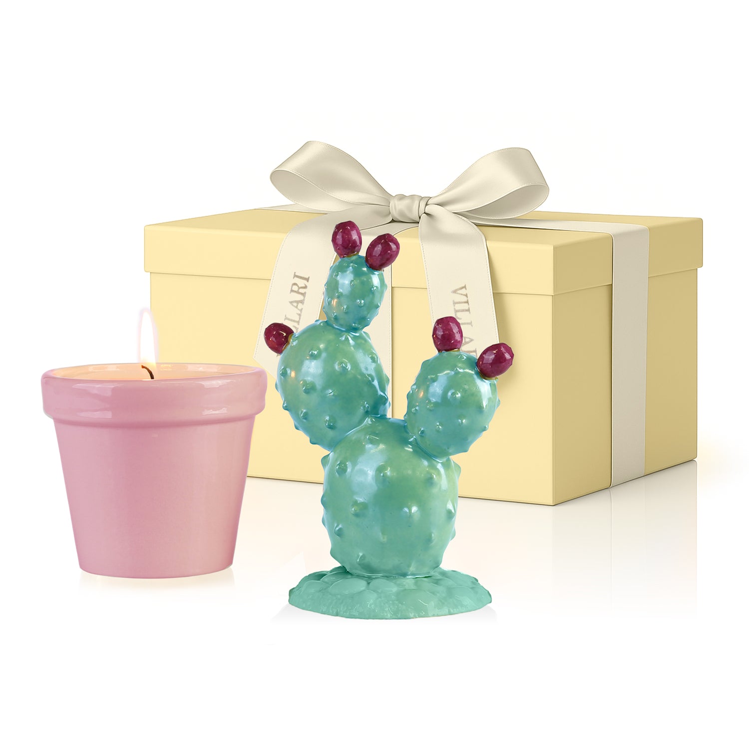 Prickly Pearl Scented Candle - Aquamarine & Pink
