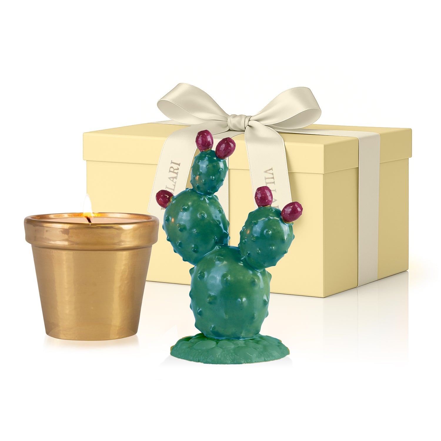Prickly Pearl Scented Candle - Peacock Green & Gold