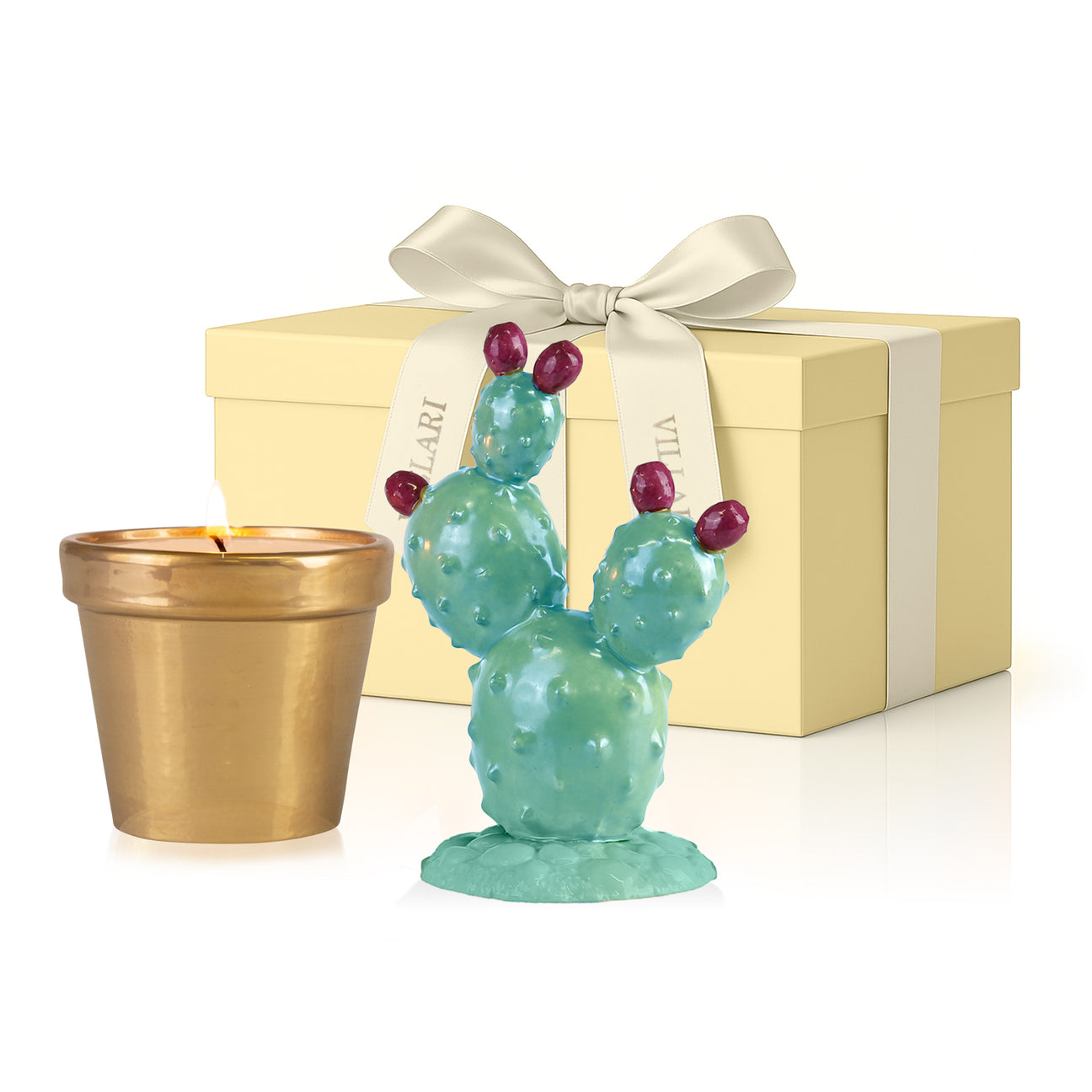 Prickly Pearl Scented Candle - Gold &amp; Aquamarine 