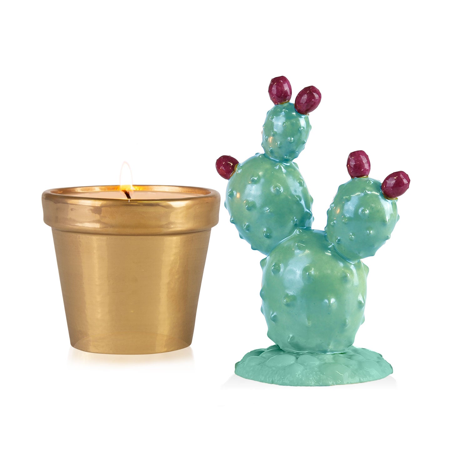 Prickly Pearl Scented Candle - Gold & Aquamarine