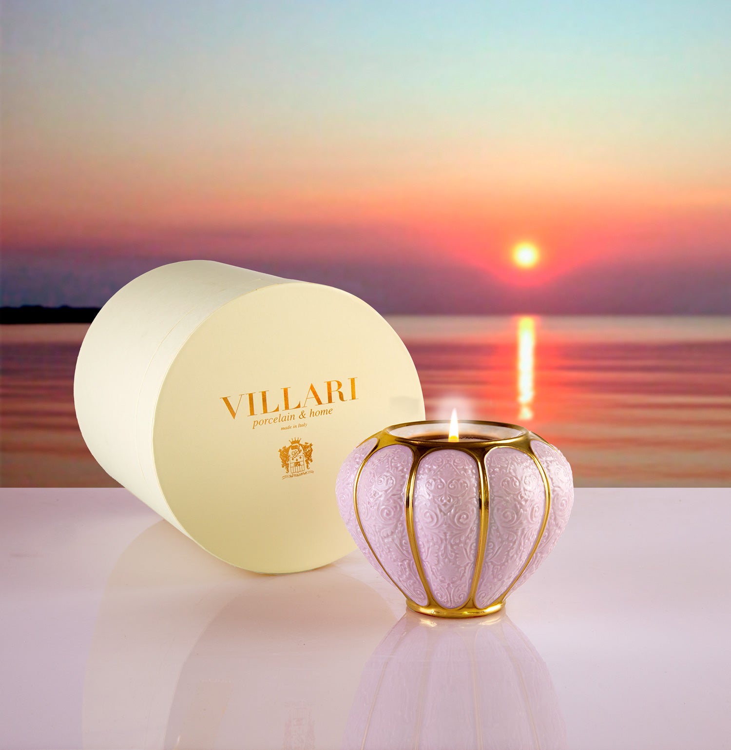 Amour Scented Candle - Baby Pink & Gold