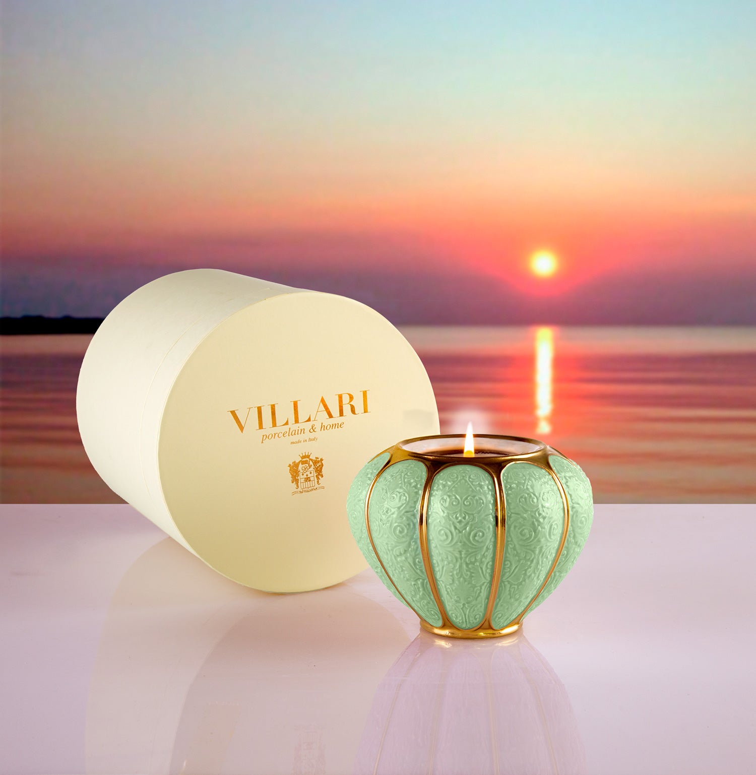 Amour Scented Candle - Spring Green & Gold