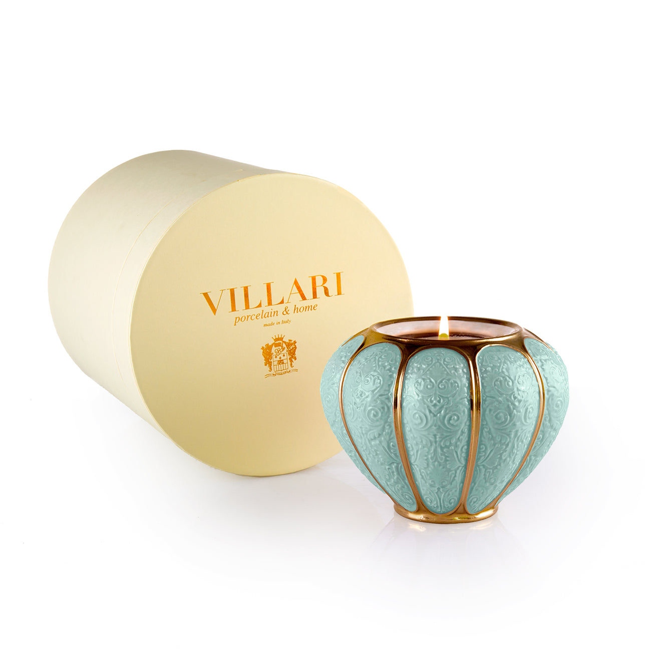 Amour Scented Candle - Aquamarine &amp; Gold 