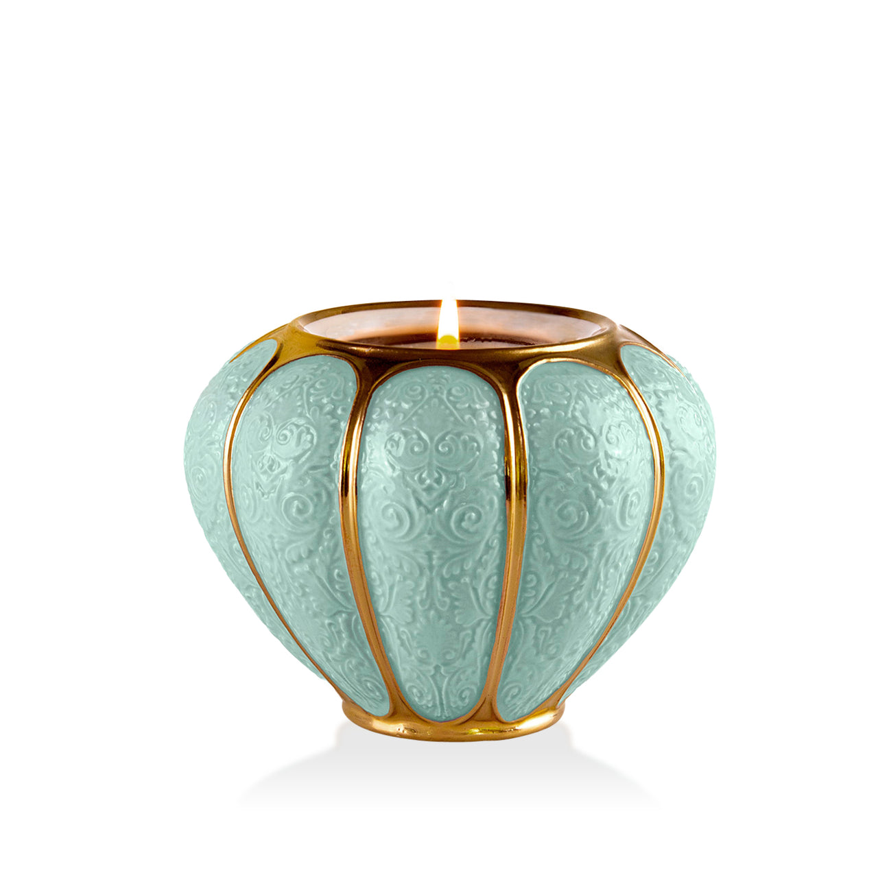 Amour Scented Candle - Aquamarine &amp; Gold 