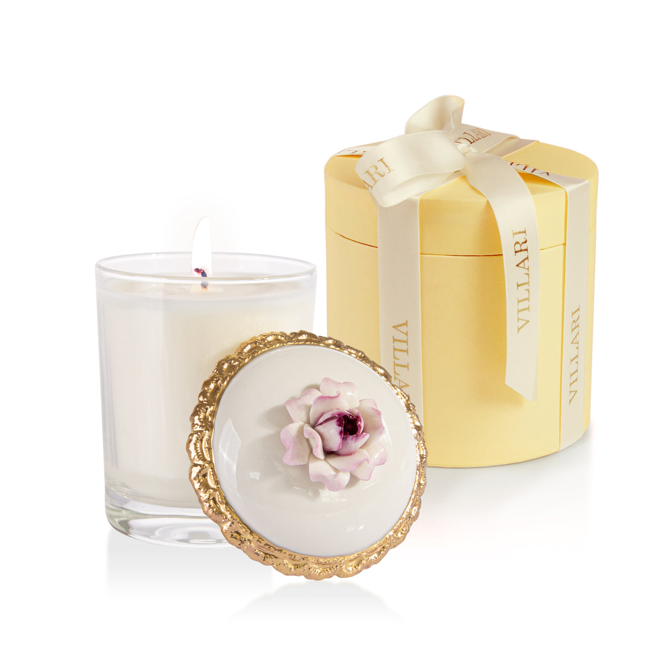 Camelia Scented Candle - Baby Pink &amp; Gold 