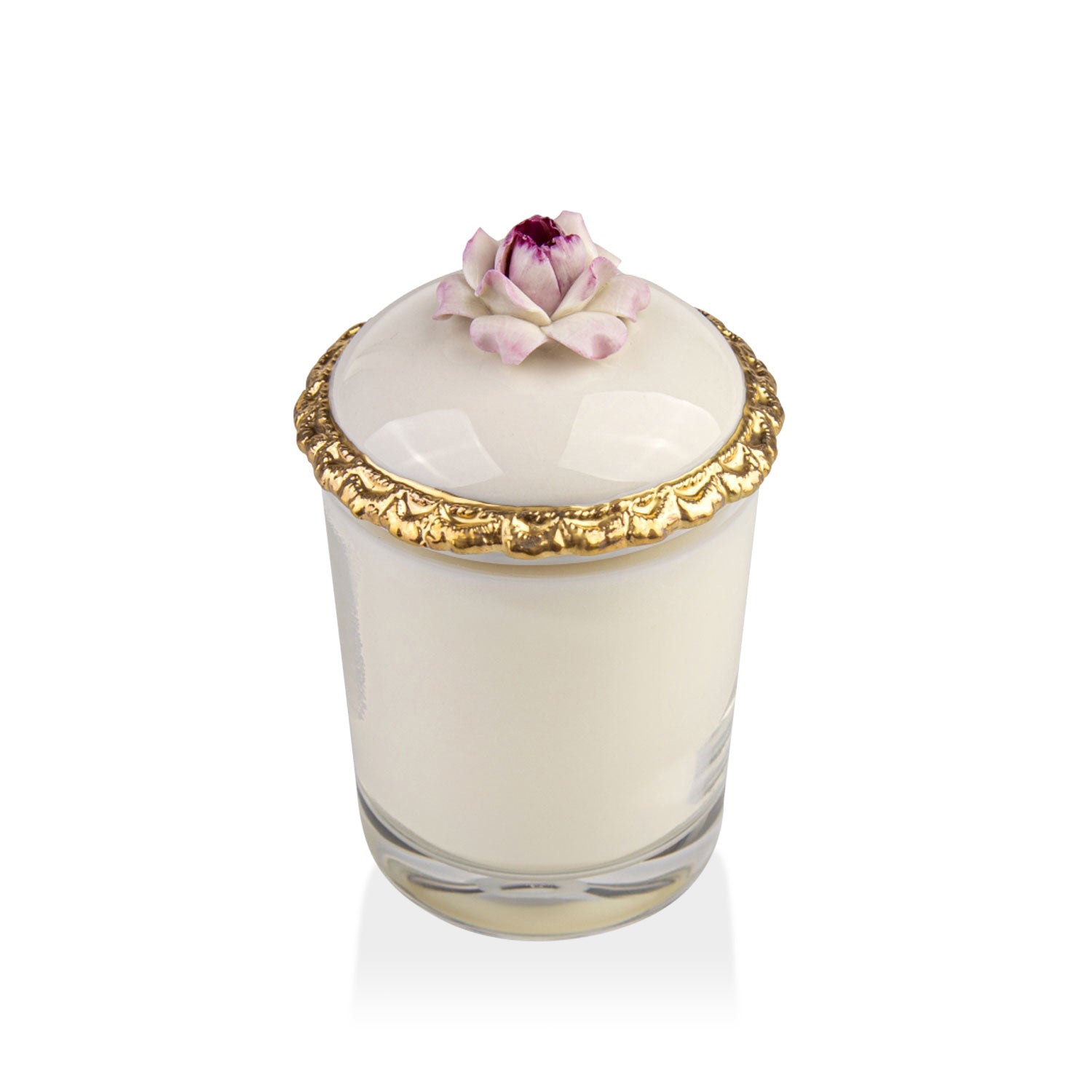 Camelia Scented Candle - Baby Pink & Gold
