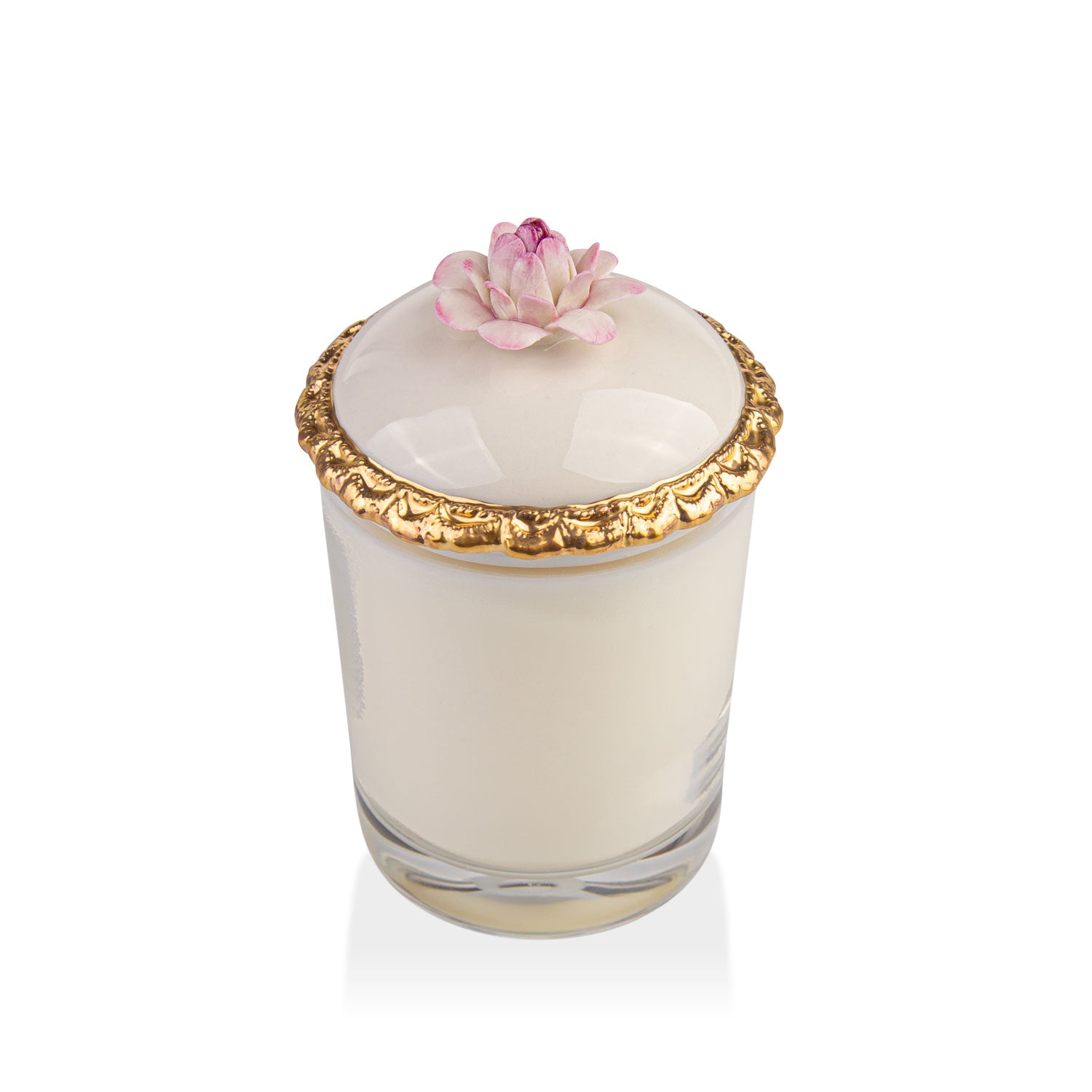 Peony Scented Candle - Baby Pink & Gold