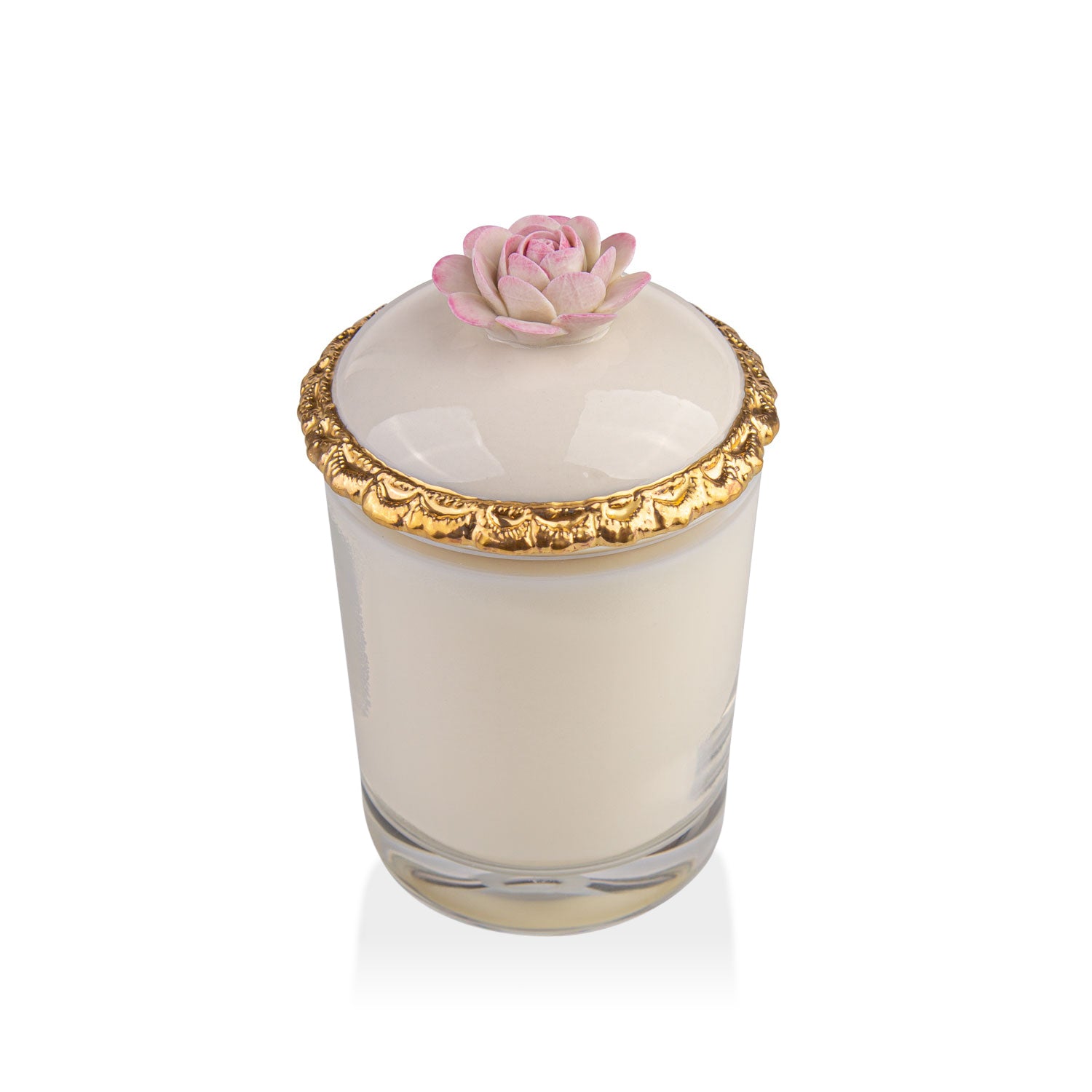 Rose Scented Candle - Baby Pink & Gold