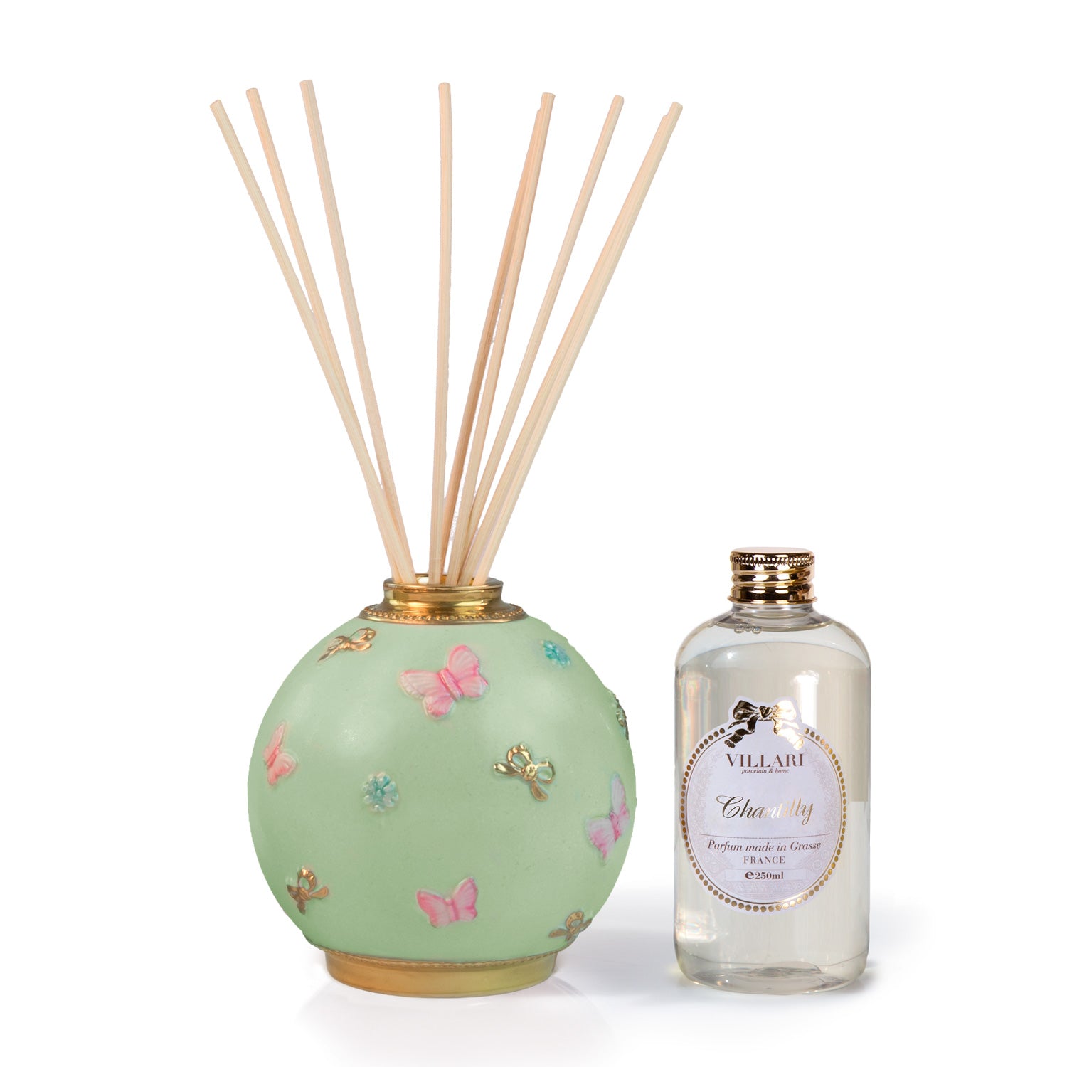Butterfly Home Fragrance Diffuser - Spring Green & Gold