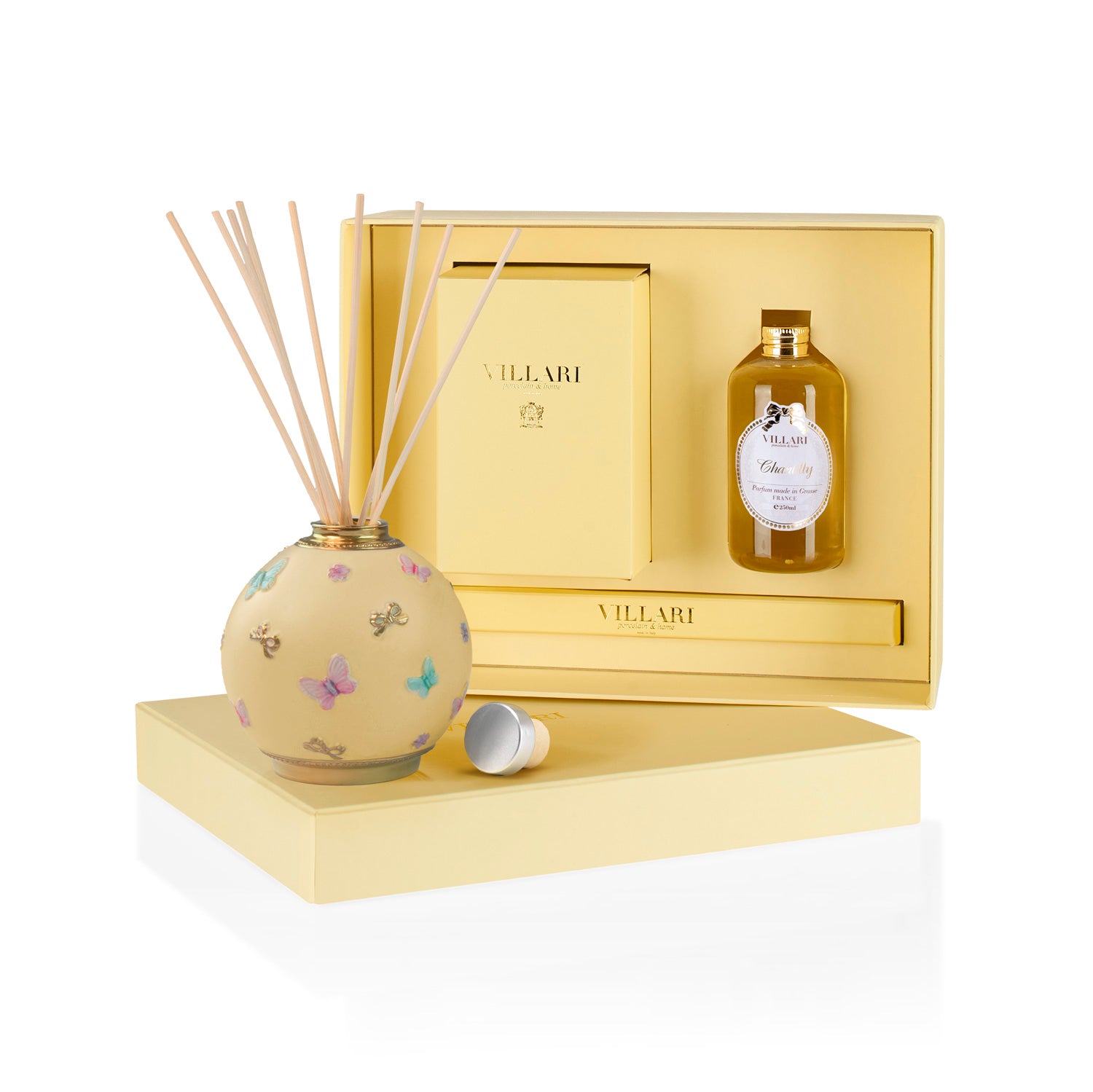 Butterfly Home Fragrance Diffuser  - Light Yellow & Gold