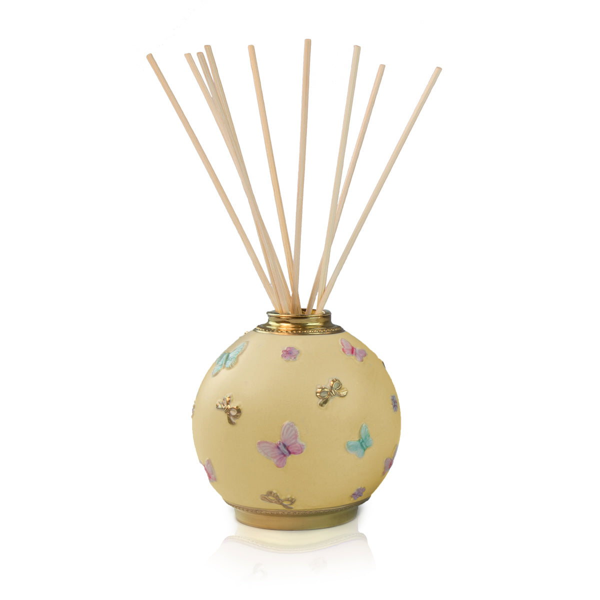 Butterfly Home Fragrance Diffuser  - Light Yellow &amp; Gold 