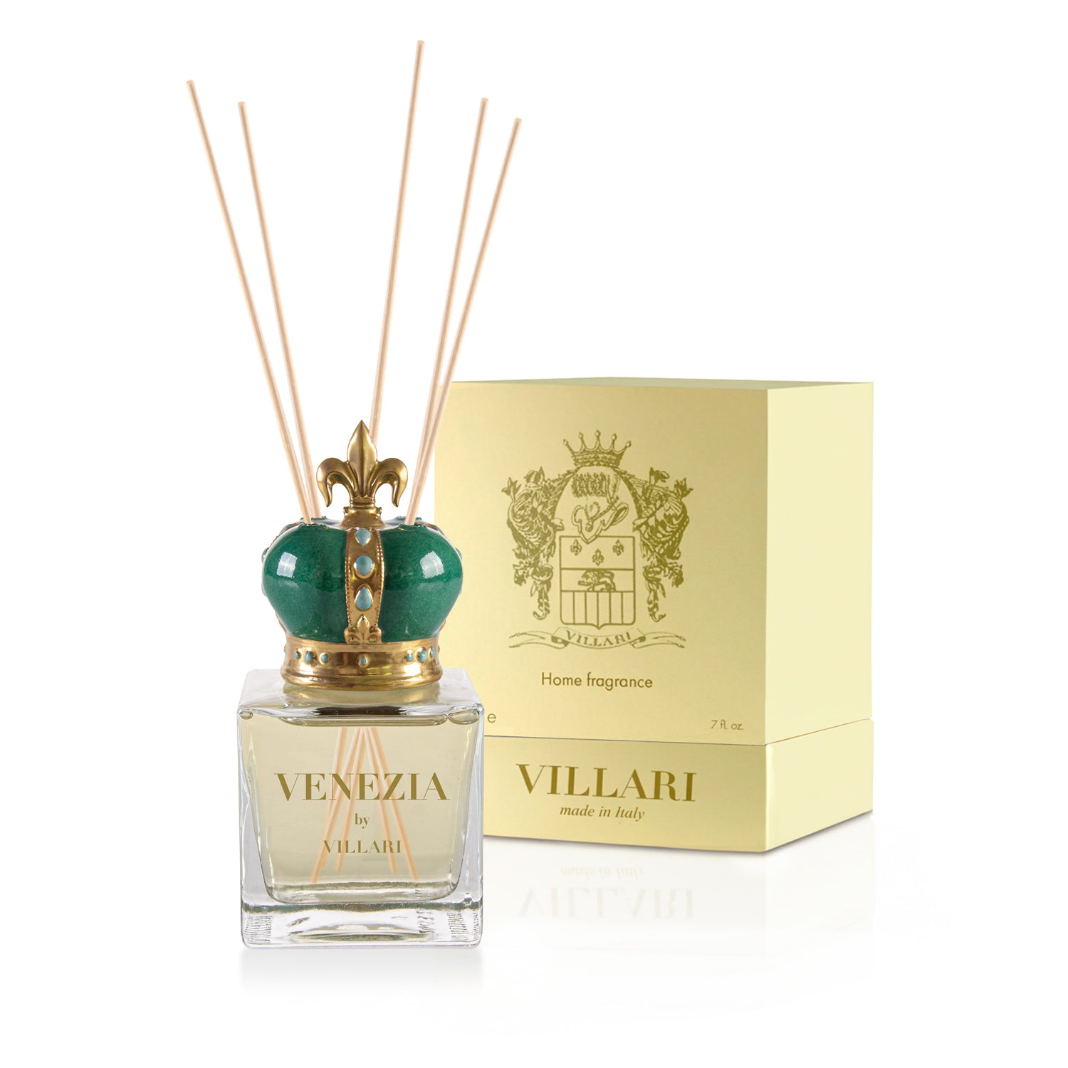 Venezia Home Fragrance Diffuser - Peacock Green & Gold