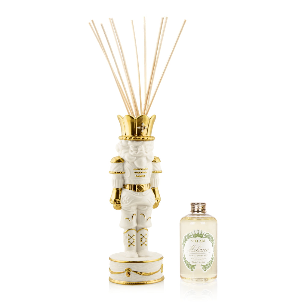 Nutcracker Soldier Home Fragrance Diffuser - White & Gold