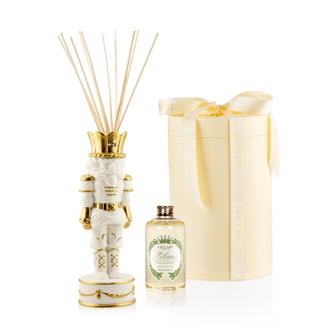 Nutcracker Soldier Home Fragrance Diffuser - White &amp; Gold 