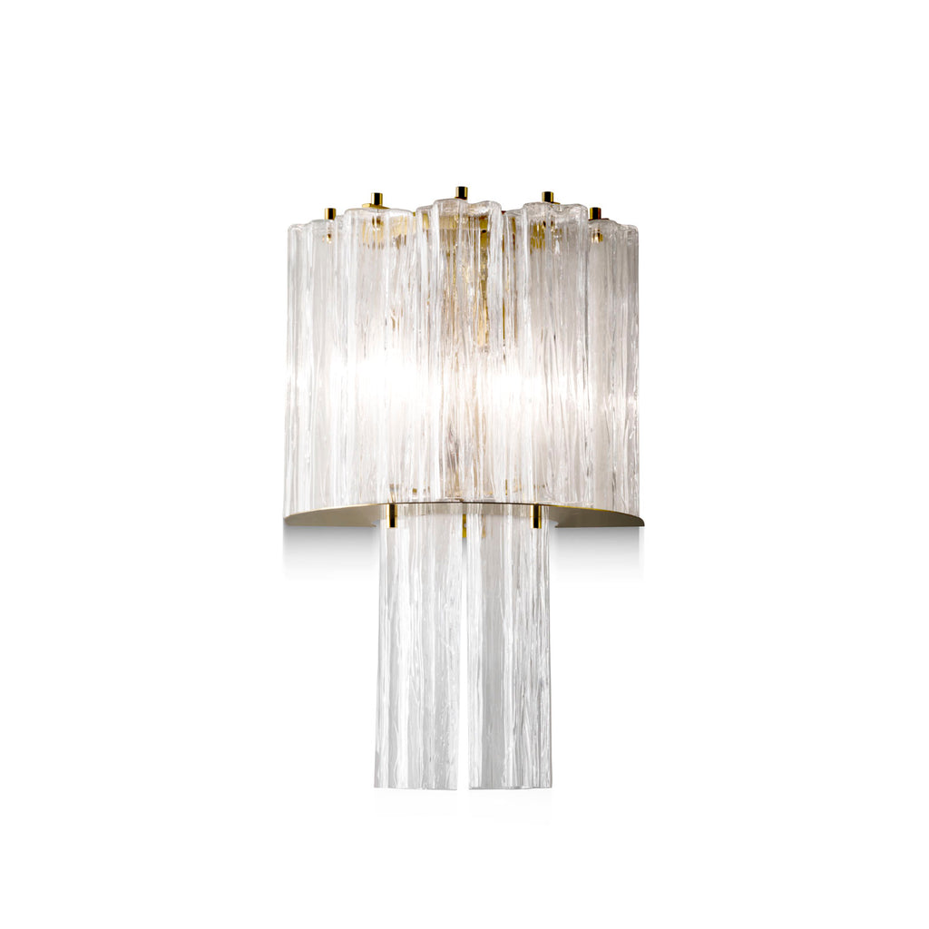 Drum Wall Light - Transparent & Gold