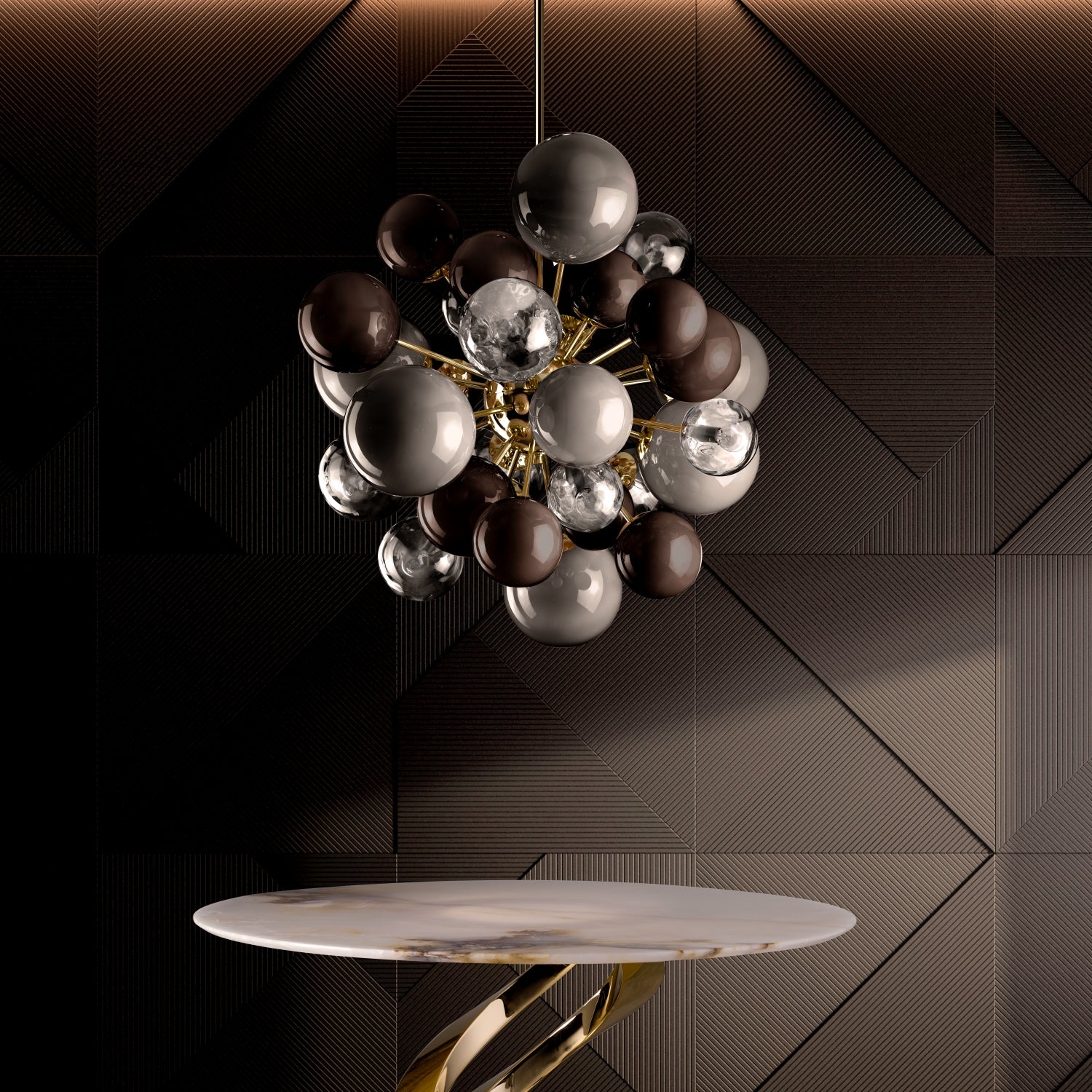 Lady V Tabacco Chandelier - 32 Lights