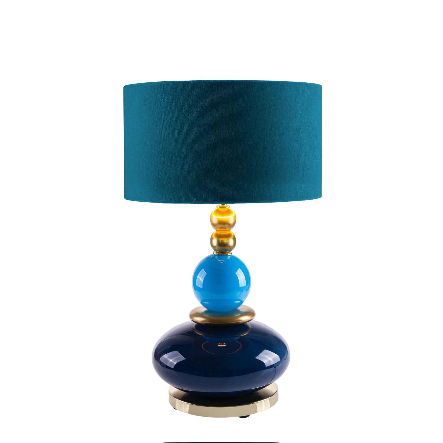 Violette Small Table Lamp - Blue & Gold