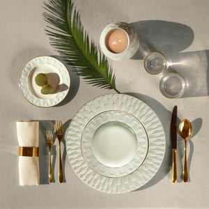 Peacock Dining Set - White & Gold